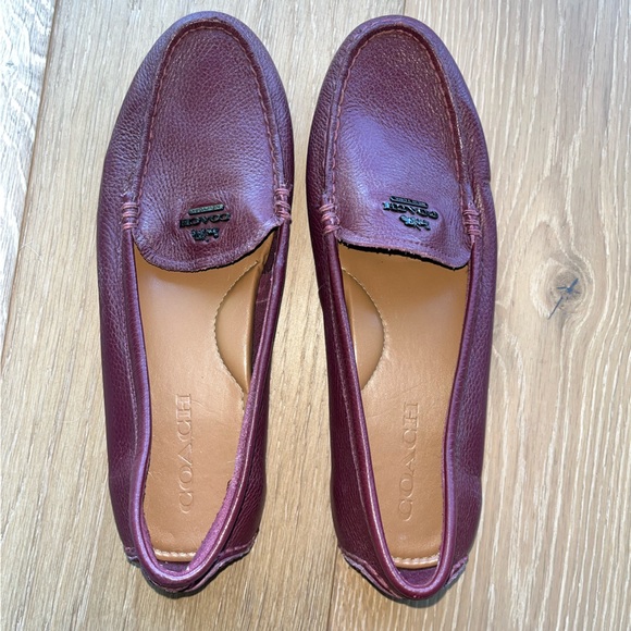 Coach maroon mary lock up loafers - Picture 2 of 7